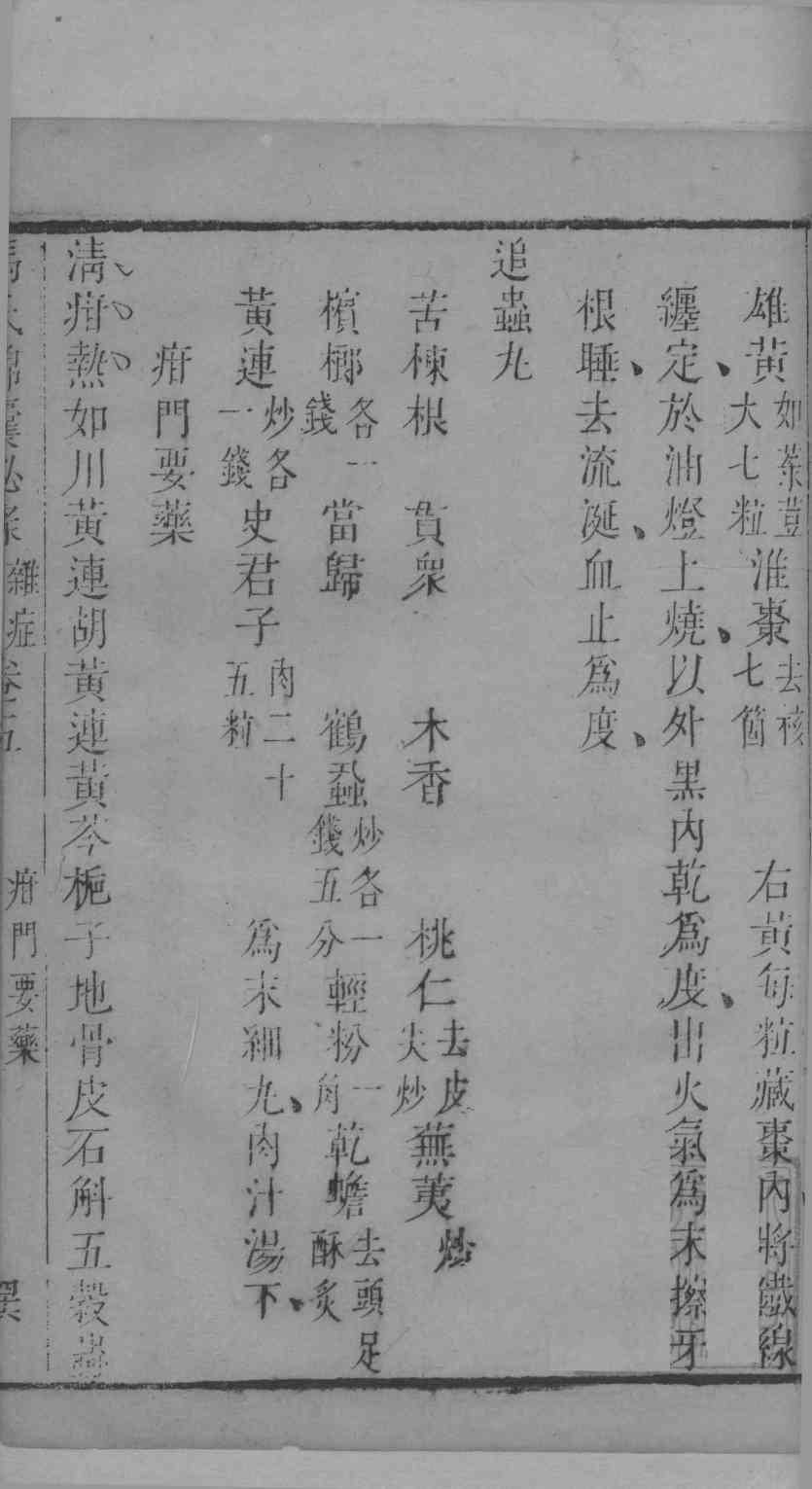冯氏锦囊秘录杂症大小合叅  卷5  2